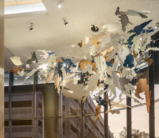 sculpture fabrication artist val britton hanging sculpture commercial art