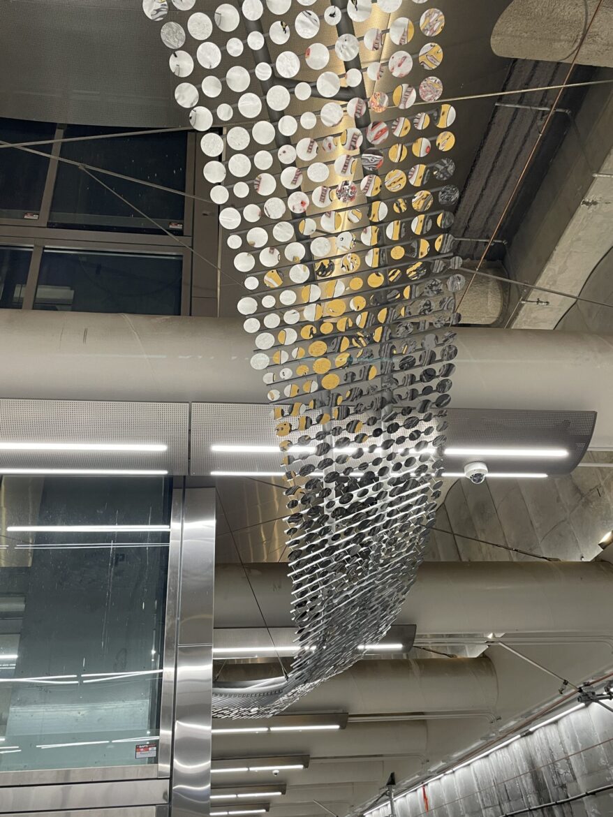 Silent Stream is an art piece in San Francisco's Central Subway designed by Jim Campbell and Werner Klotz
