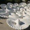 Piloti sculpture drone view by TheVeryMany fabricated & installed by Gizmo Art Production in Bellevue, WA