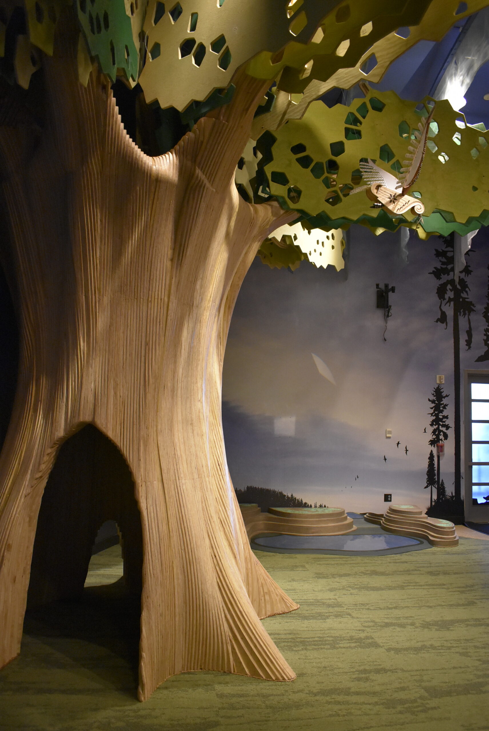 Rainbow Gallery children's exhibit at the Skirball Cultural Center featuring custom fabricated interactive play environments by Gizmo Art Production.