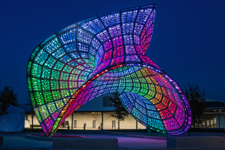 Loqui Public Art Sculpture by Blessing Hancock Loqui, an illuminated public art sculpture by Blessing Hancock fabricated by Gizmo Art Production in Nashville, Tennessee.